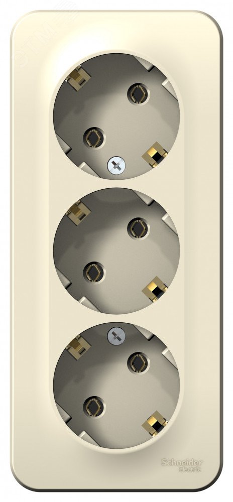 BLANCA О/У РОЗЕТКА 3-я с заземлением без штор. ИЗОЛ.ПЛ 16А, 250В, МОЛОЧНЫЙ C2 BLNRA010312