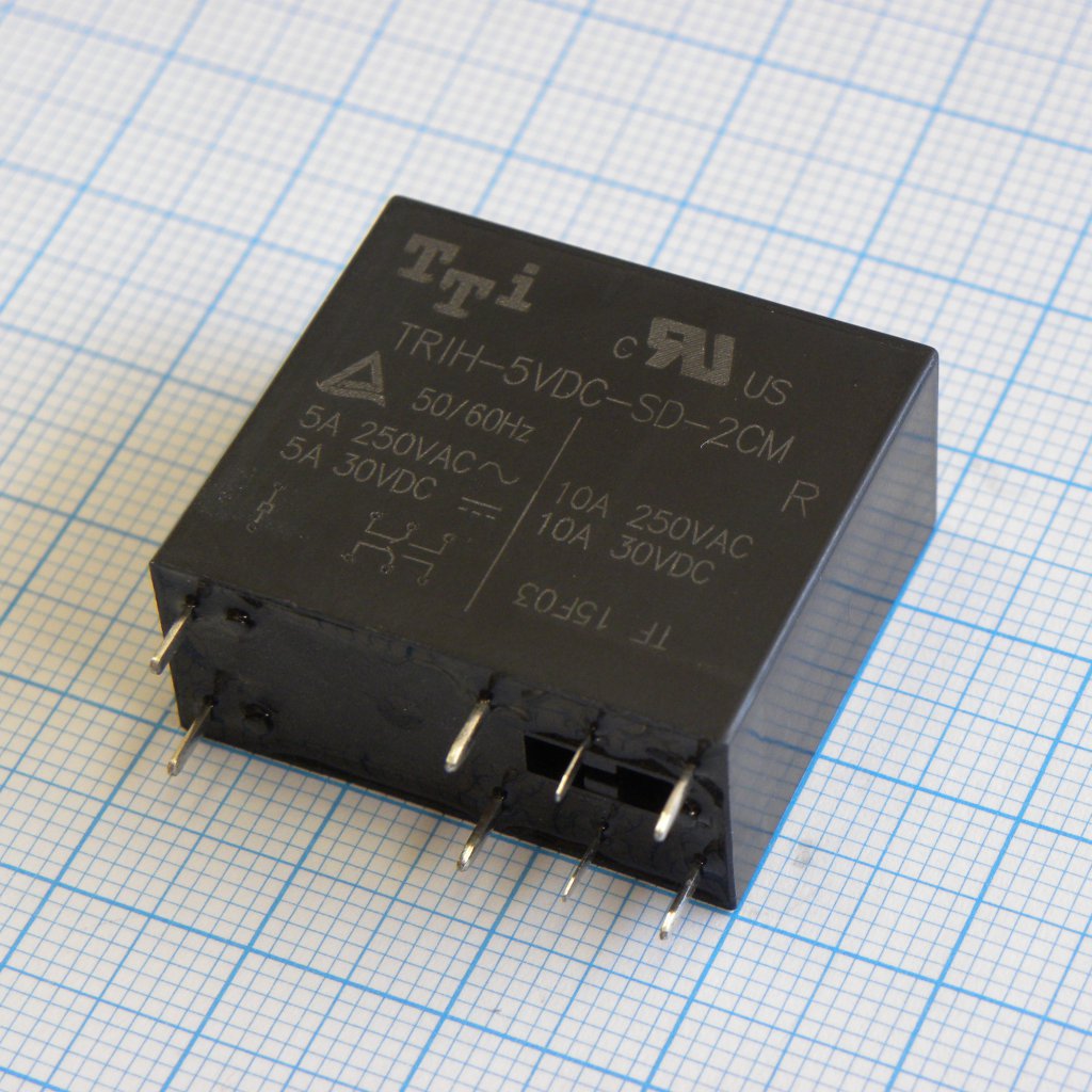 TRIH-5VDC-SD-2CM-R - миниатюрное 5VDC, 5А, 2переключения