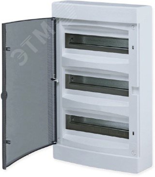 Щит распределительный навесной "Unix" белая дверь 3х12 модулей IP40 PROxima ux-3x12-nw