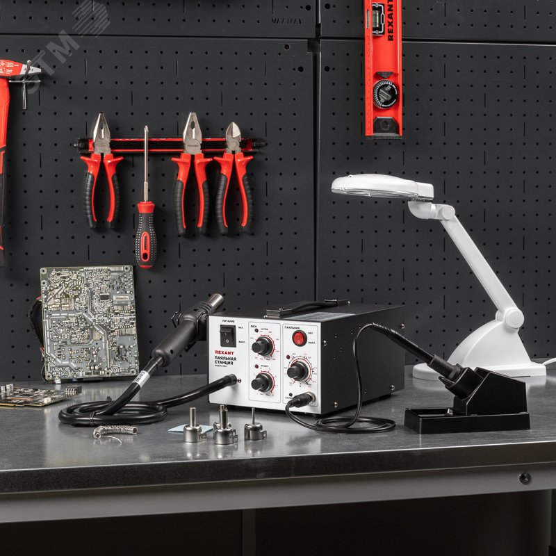 Паяльная станция R852 - Паяльная станция (паяльник + фен), модель R852, компрессорная, 100-480°C