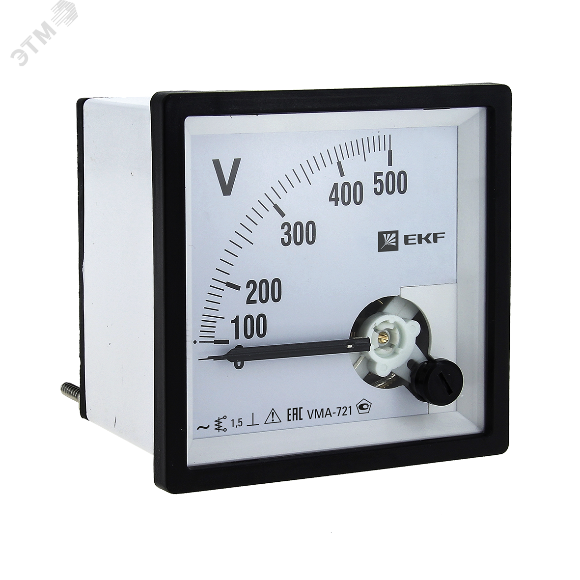 Вольтметр аналоговый VMA-721 на панель 72х72 (квадратный вырез) 500В прямое подкл. PROxima vm-a721-500/ vma-721-500