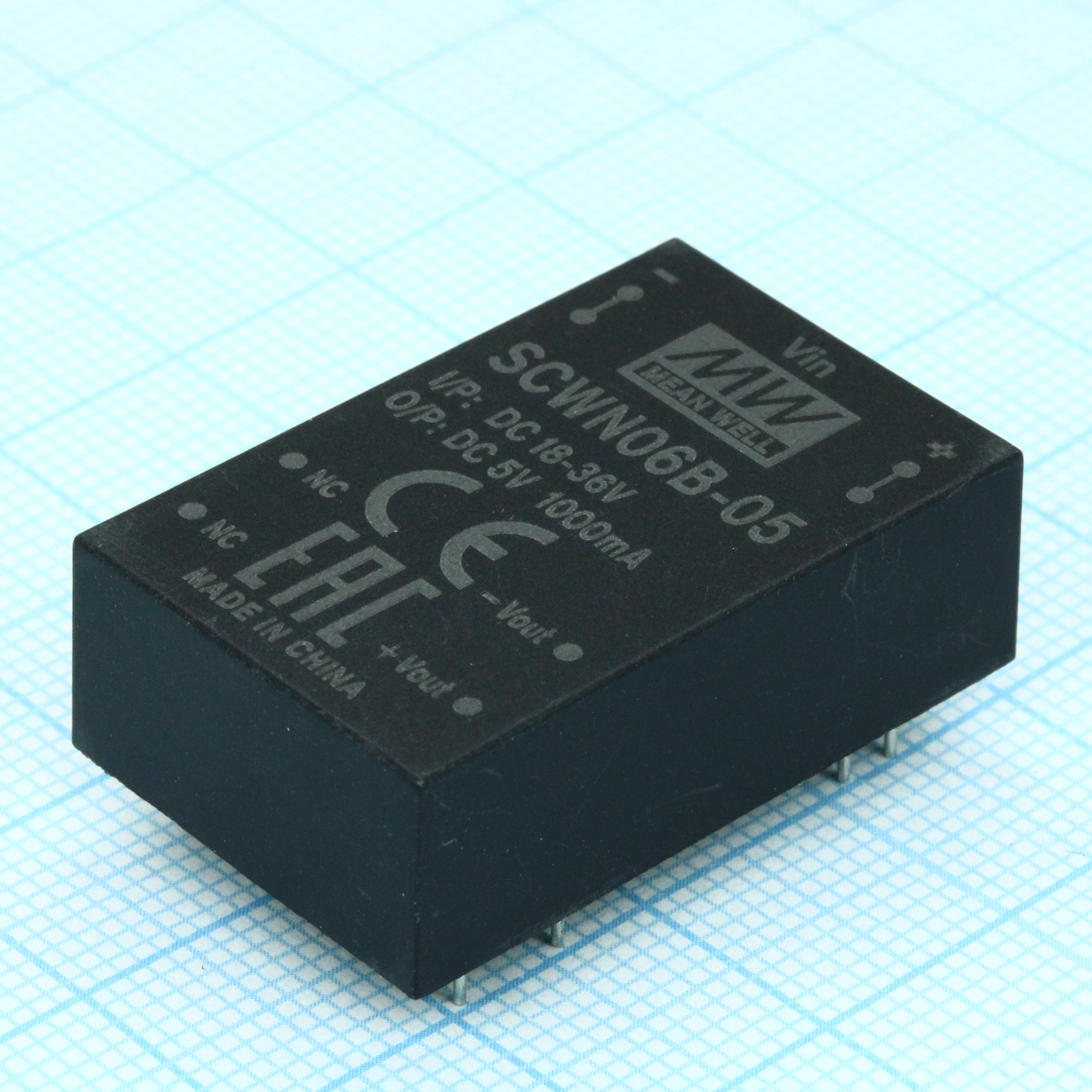 SCWN06B-05 - Преобразователь DC/DC, на печатную плату,  6 Вт вход 18-36В выход 5В 1А