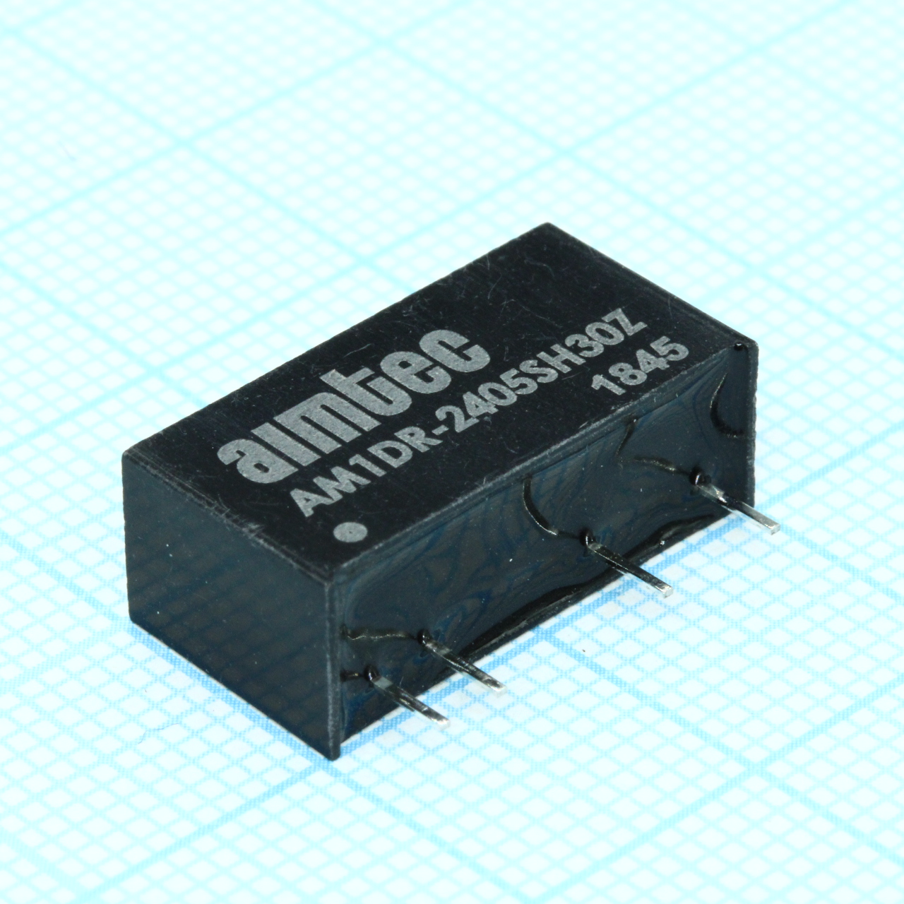 AM1DR-2405SH30Z - DC/DC, 1Вт, вход 21.6…26.4В, выход 5В/0.2А, изоляция 3000В DC, КПД 68%, максимальная емкостная нагрузка не более 220мкФ, SIP7, 19.5x7.2x10мм, -40…85°C, пластик