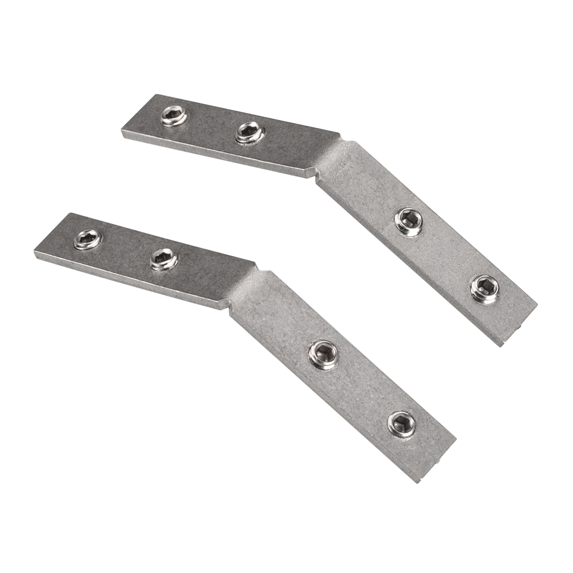 Соединитель профиля PLS-ZM-NA-PION-135 026132 - Угловой, наклон 135 градусов к плоскости, соединитель к профилям из неанодированного алюминия или окрашенного в цвета RAL. Устанавливается в пазы профиля, фиксация на 4 винта под шестигранник 1,5мм. Для наде