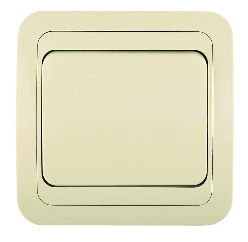 Переключатель проходной 1-кл. СП Mimoza 10А IP20 крем./крем. 25005