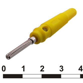 10-0077 YELLOW - Штекер 10-0077 желтый, винтовое крепление