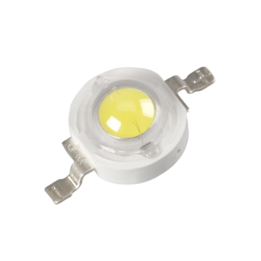 Мощный светодиод ARPL-1W-BCX2345 White 020954 - Мощный светодиод типа Emitter, d=8 мм, h=5.2 мм. Чип Bridgelux 45 mil, прозрачная линза. Цвет свечения белый (6000 К). Угол излучения 140°. Световой поток 120-140 лм при If=350 мА, P=1 Вт. VF=3.0-3.4 В.