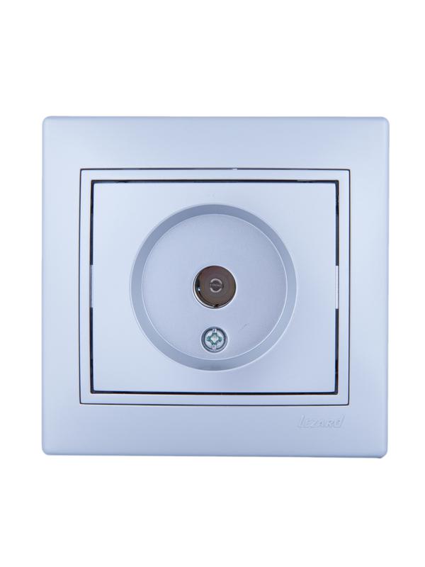 Розетка телевизионная оконечная TV СП Mira сер. металлик 701-1010-130