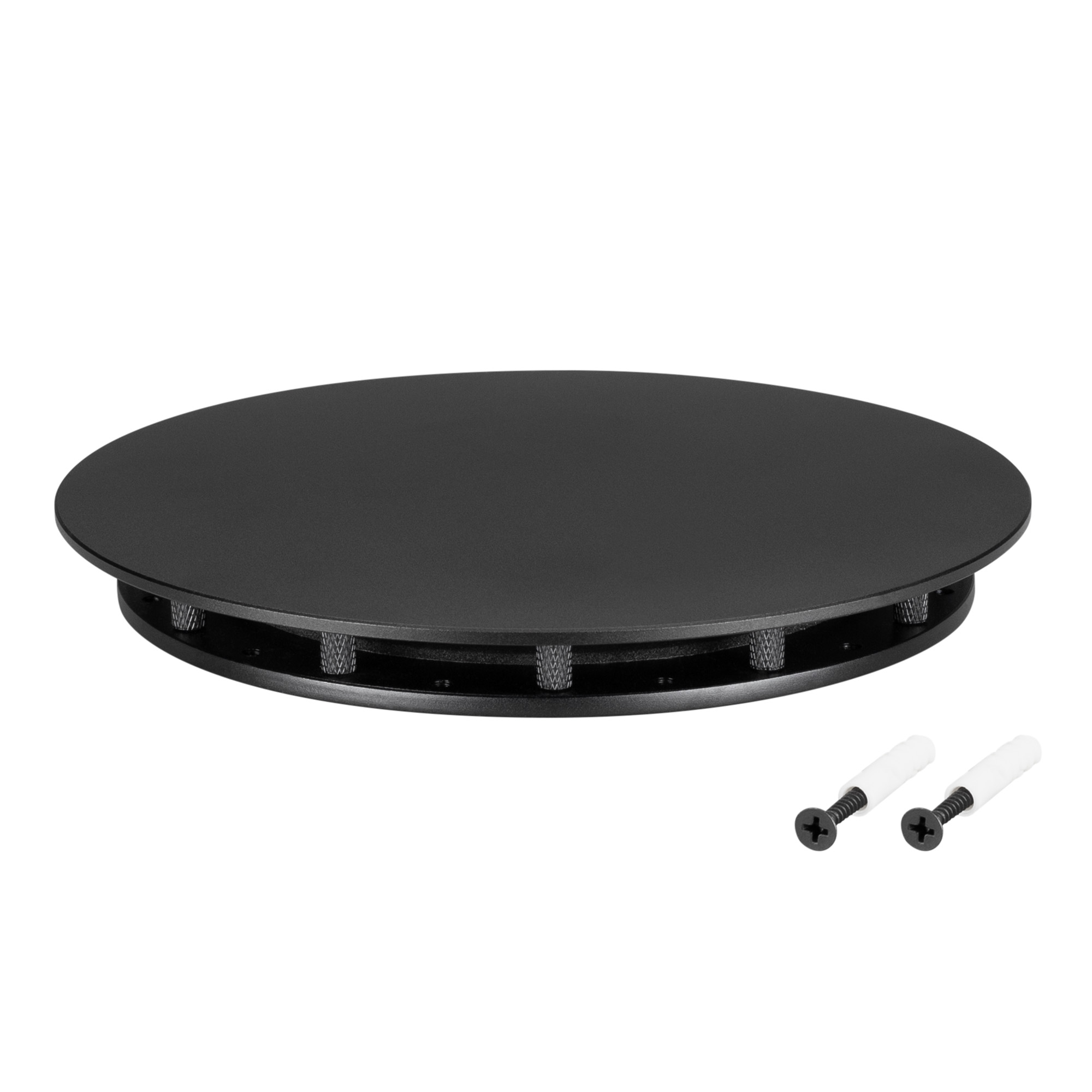 Крепление MOONLIGHT-BASE-ROUND-D13-L Black 046059 - Крепление герметичной ленты MOONLIGHT D13. Материал сталь, цвет чёрный. Размер крышки L (175х175 мм). Подходит для плоских поверхностей. Габариты держателя в сборке 175x175x22 мм. Диаметр основания 90 мм