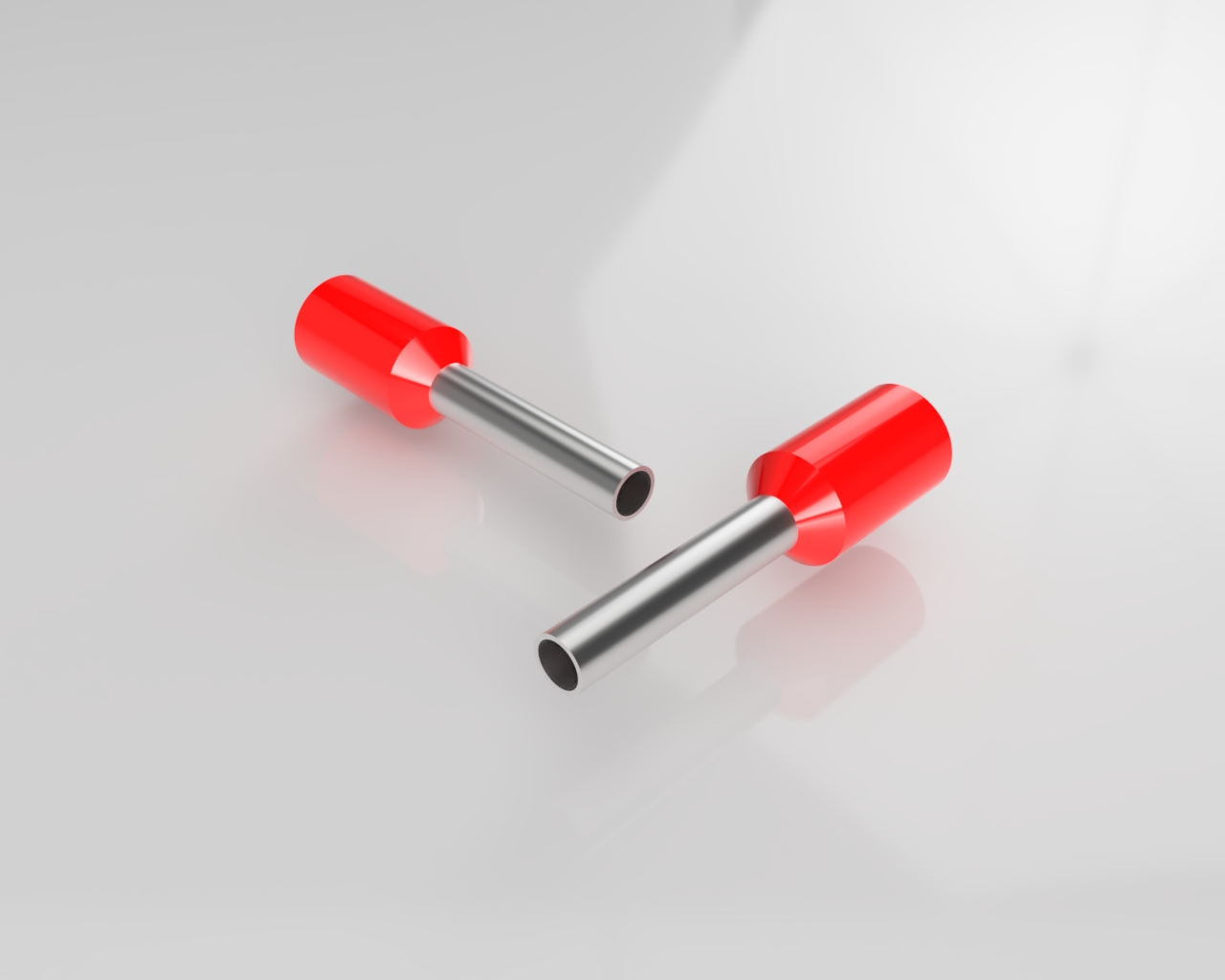 Наконечник 06.600.2227.0 - Наконечник кабельный, трубчатый, изолированный, S=1мм, L=14мм, красный