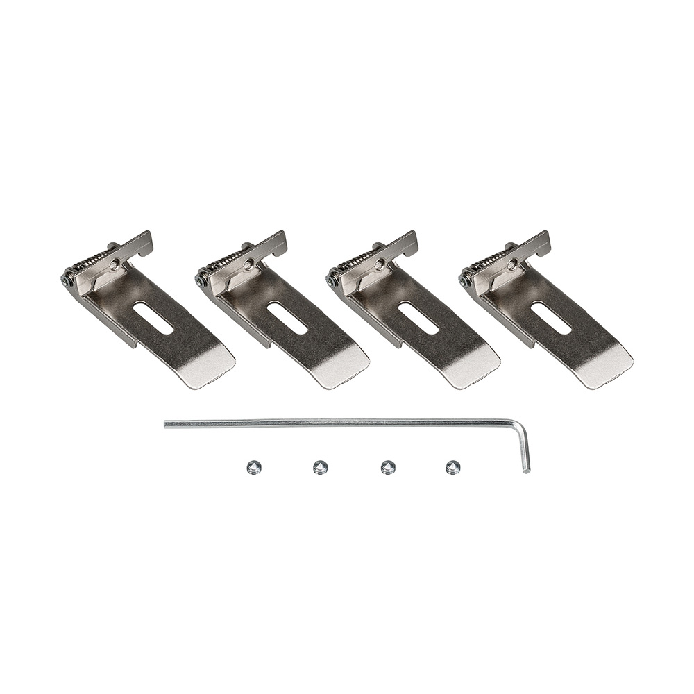 Пружинный держатель S2-LINIA-F Clip Set 021190 - Пружинный держатель для фиксации профилей S2-LINIA55-F, S2-LINIA69-F, S2-LINIA94-F в гипсокартонном потолке. В комплекте 4шт держателя, ключ. Цена за 1 комплект.
