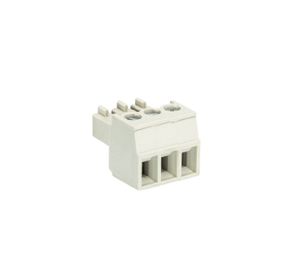 Розетка Wiecon 8513 B / 3 OB - Розеточный разъем, угловой, на кабель, шаг 3,5 мм, 3 полюса, номинальное сечение: 1,5 мм кв., винтовая фиксация провода, 250V, 8А, без маркировки, цвет: серый, серия 8513 B