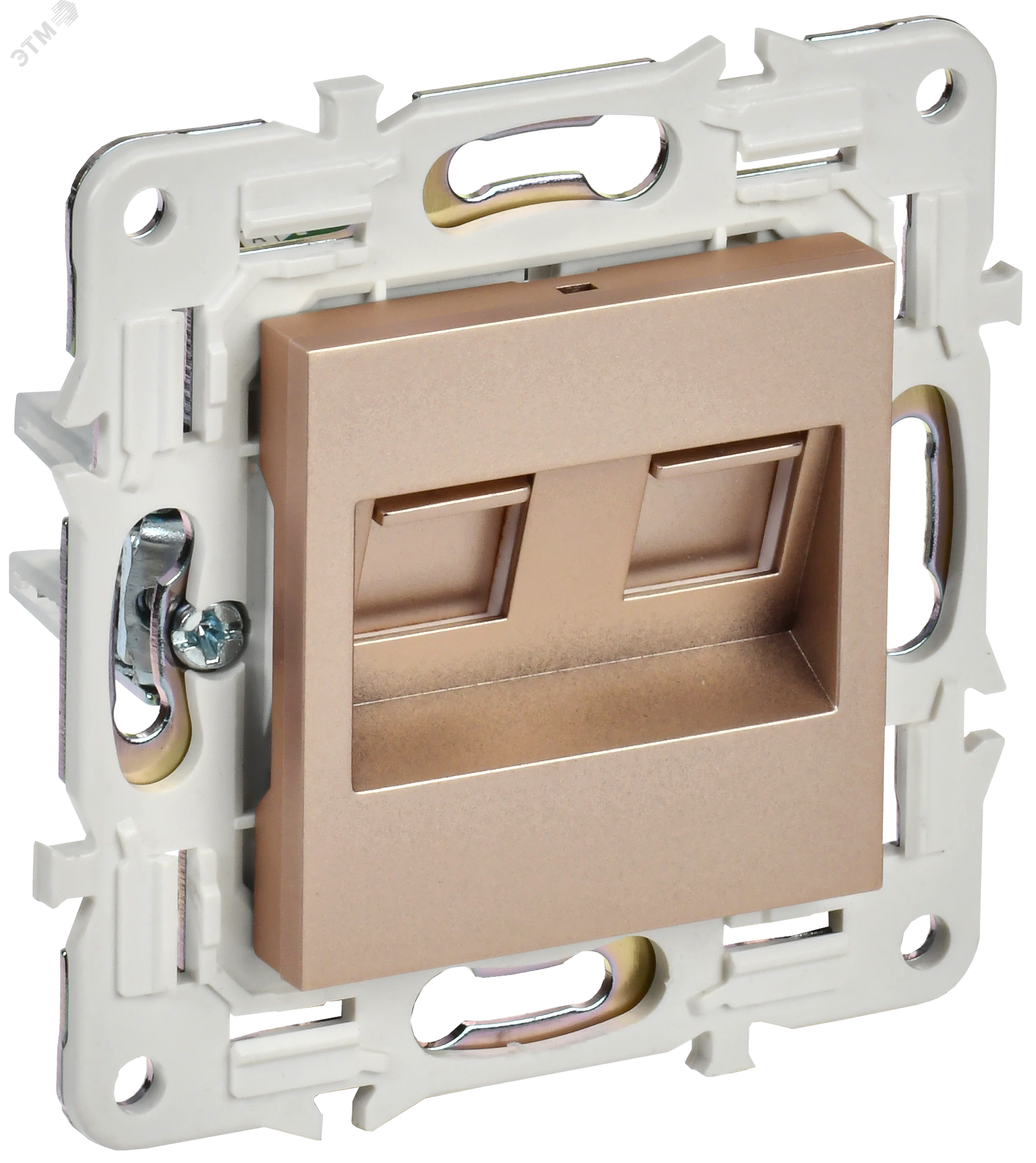 SKANDY Розетка компьютерная двойная RJ45 кат.5E SK-K03Sa песочный IEK SK-K20-1-K98