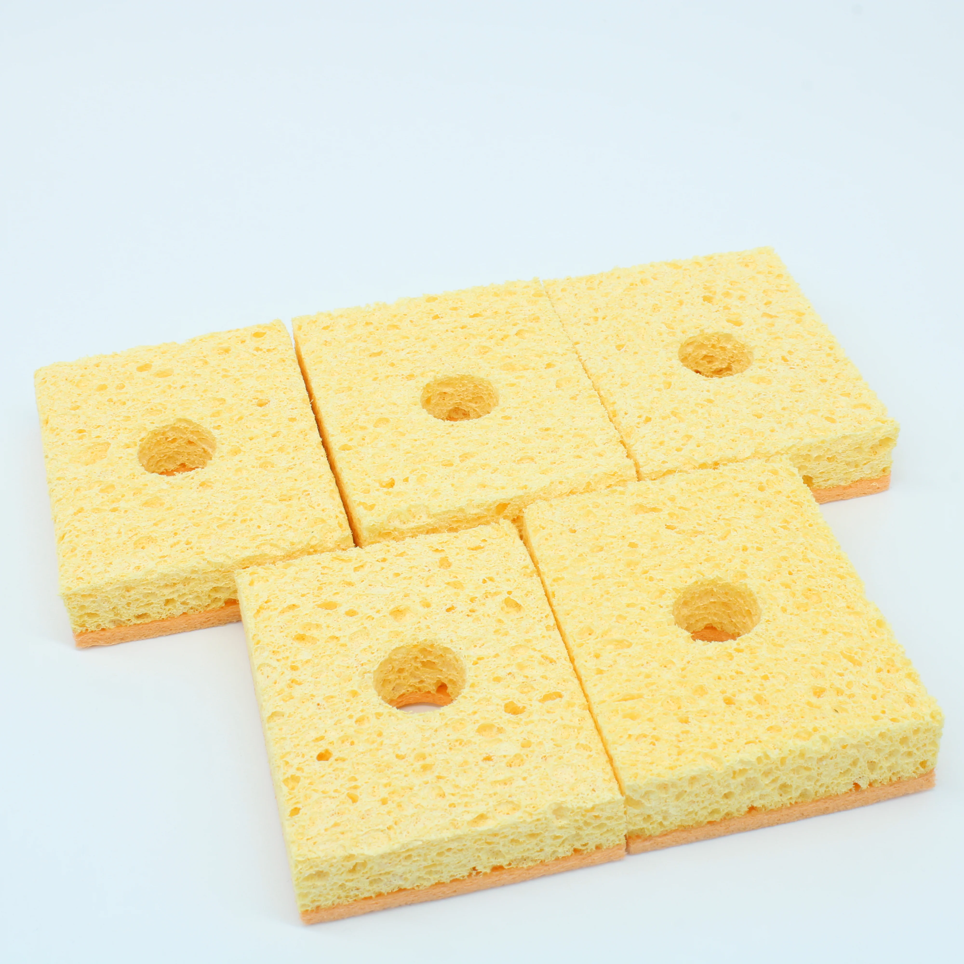 Sponge 2 layers 70X55X16mm комплект 5шт - Губка для очистки жал, двухслойная, в упаковке 5шт