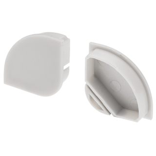 Заглушка ARH-KANT-30R глухая 016561 - PVC серая заглушка, глухая, для профиля KANT-H30 с полукруглым экраном.