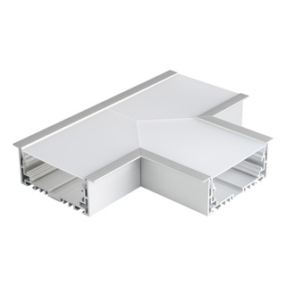 Угол S2-LINIA94-F-T90 тройной 021285 - тройной угол в сборе, для соединения 3-х профилей S2-LINIA94-F под прямыми углами 90°. Экран образует линию "Т" на плоскости. В комплекте матовый экран, соединители. Длина внешней стороны угла 200мм.