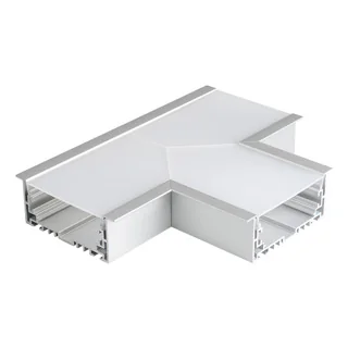 Угол S2-LINIA94-F-T90 тройной 021285 - тройной угол в сборе, для соединения 3-х профилей S2-LINIA94-F под прямыми углами 90°. Экран образует линию "Т" на плоскости. В комплекте матовый экран, соединители. Длина внешней стороны угла 200мм.