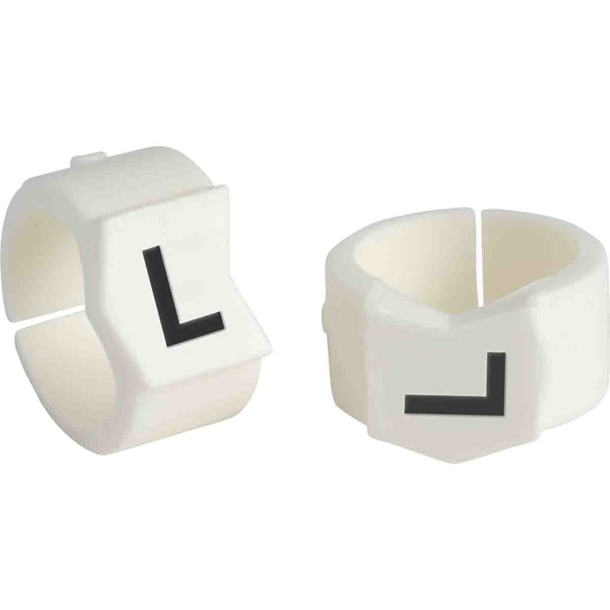 brd133621 - SCN-45-L клипсы белые, 50шт/упак, для провода 11,2-15,0мм диаметра, легенда L