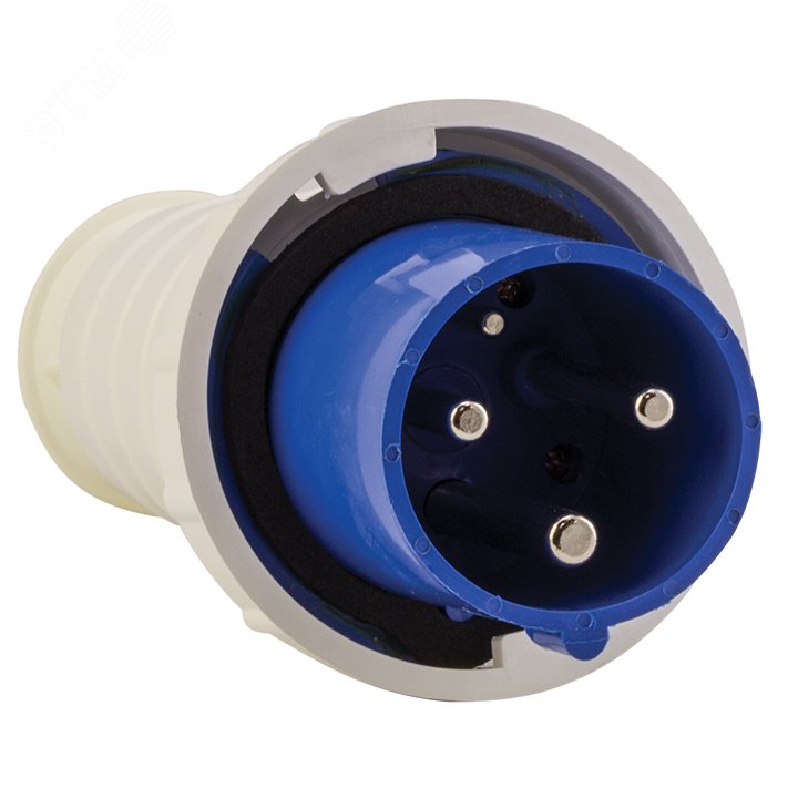 Вилка переносная 033 63А 2P+PE 220В IP67 ps-033-63-220