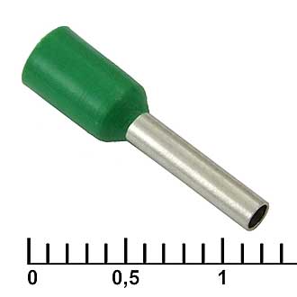 DN01008 GREEN (1.4X8MM) - Наконечник на кабель DN01008, зеленый, 1.4x8 мм