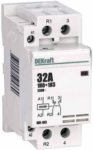 Контактор модульный 1НО+1НЗ 32А 230В МК-103 18072DEK