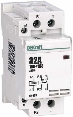 Контактор модульный 1НО+1НЗ 32А 230В МК-103 18072DEK