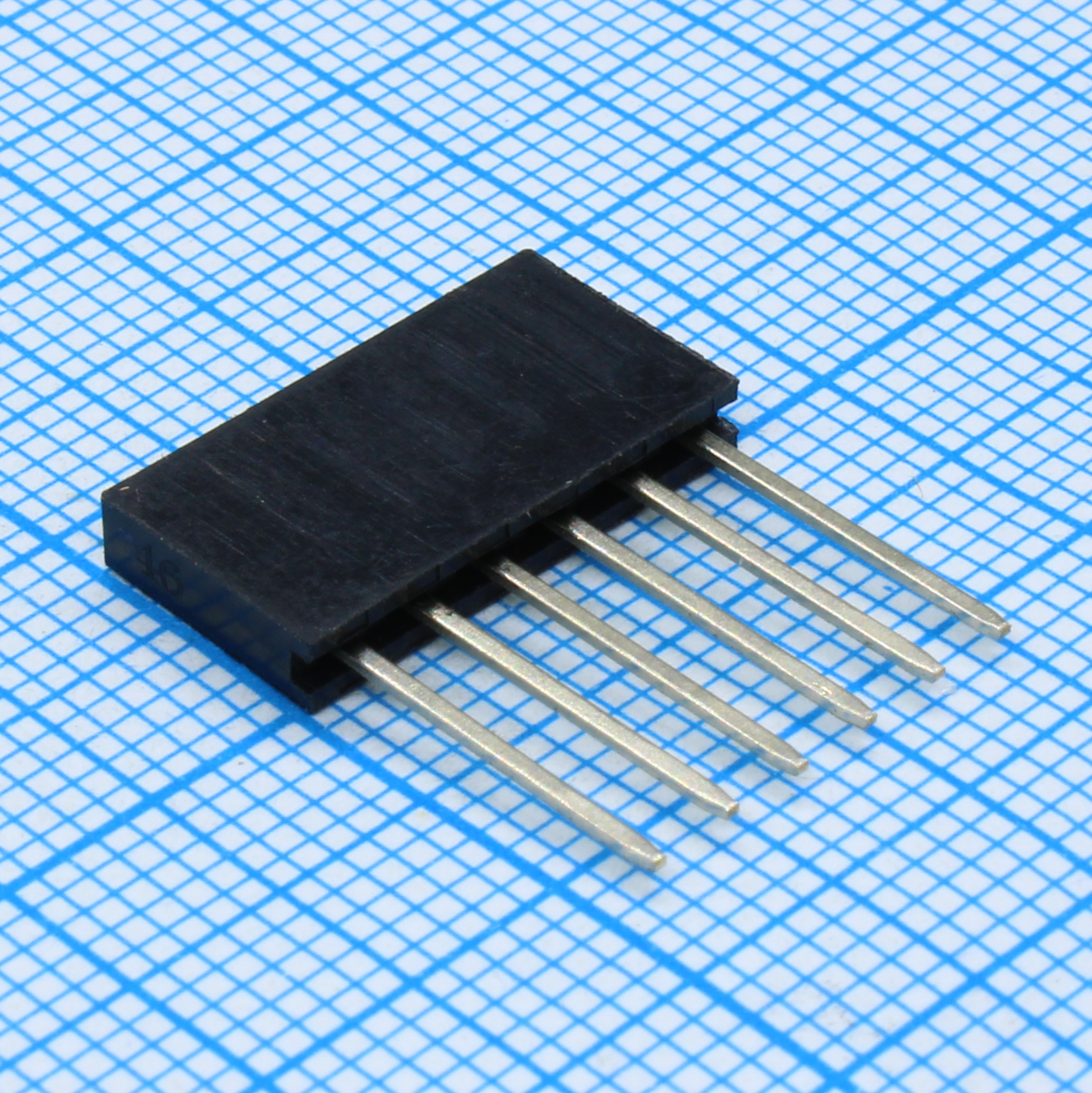 DS1023-30-1X6SF11-N-084 - Разъем вилка на плату 1х6 контактов шаг 2.54мм