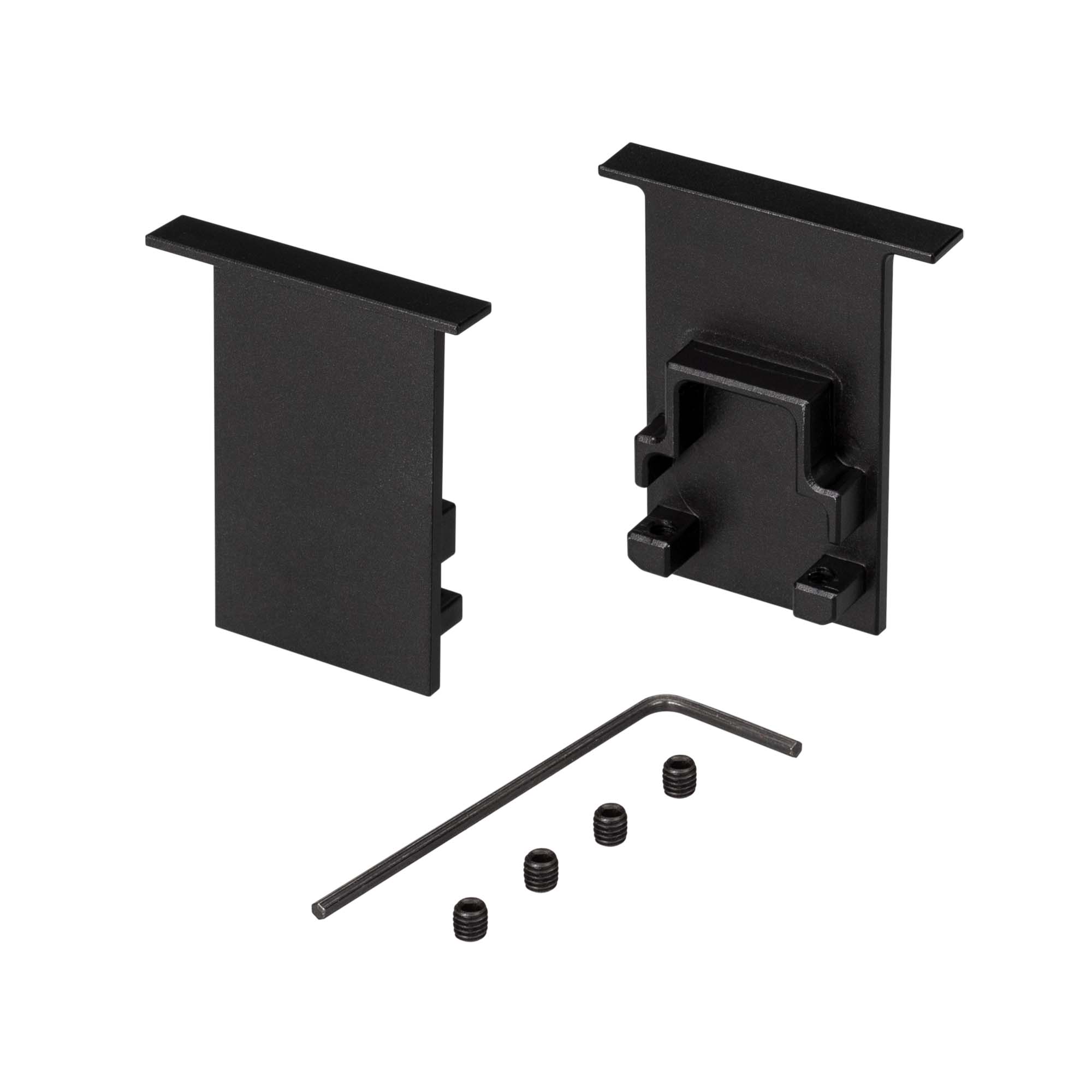 Заглушка SL-COMFORT-2542-F BLACK глухая 031782 - Пара заглушек (без отверстия) для профиля SL-COMFORT-2542-F BLACK. В комплекте 2 заглушки, 4 винта, шестигранный ключ. Цена за комплект.