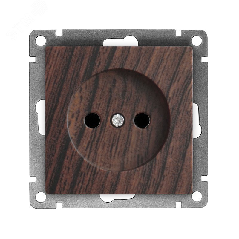 Розетка одноместная UNIVersal серия Афина б/з, с/у, 16А, 220В, венге (еврослот), механизм A0022-V