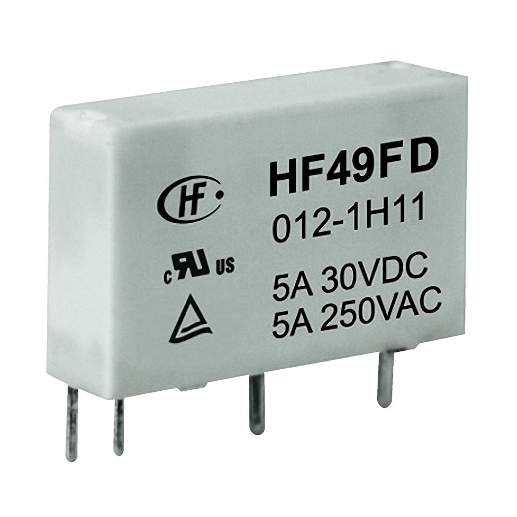 HF49FD/012-1H12F - Миниатюрное реле мощности SPST 5A 12V 1200, на плату
