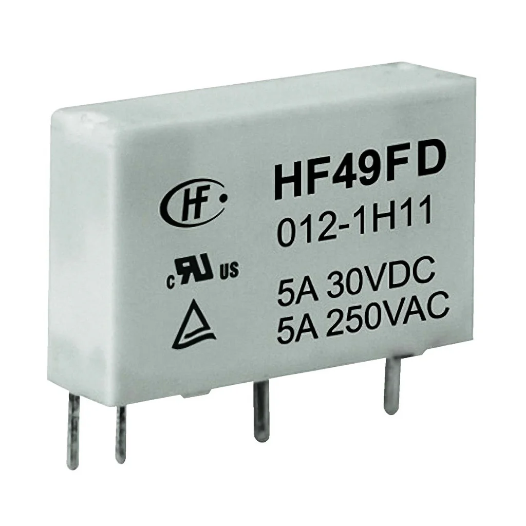 HF49FD/012-1H12F - Миниатюрное реле мощности SPST 5A 12V 1200, на плату