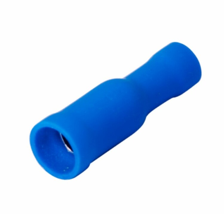 Разъем штекерный изолированный гнездо 4 мм 1.5-2.5 мм2 (РШи-м 2.5-4/РШИм 2-5-4 ) синий 08-0221
