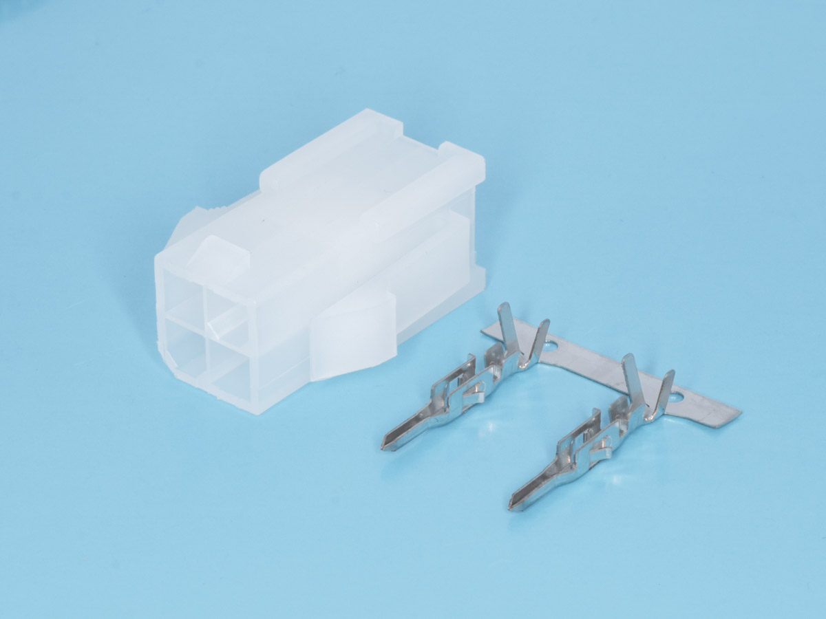 MF-4M - Разъем питания (с контактами) Mini-Fit, 4pin, вилка на кабель, шаг 4,2мм