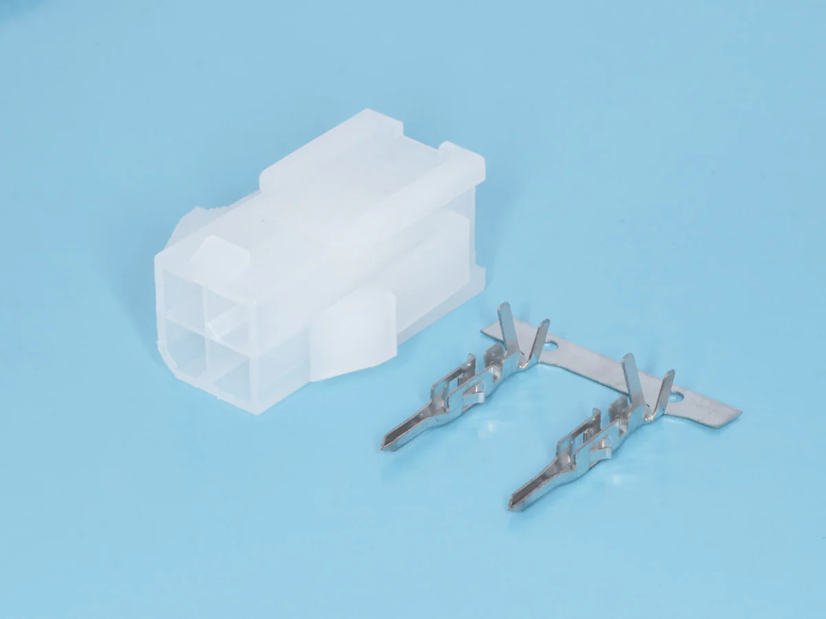 MF-4M - Разъем питания (с контактами) Mini-Fit, 4pin, вилка на кабель, шаг 4,2мм