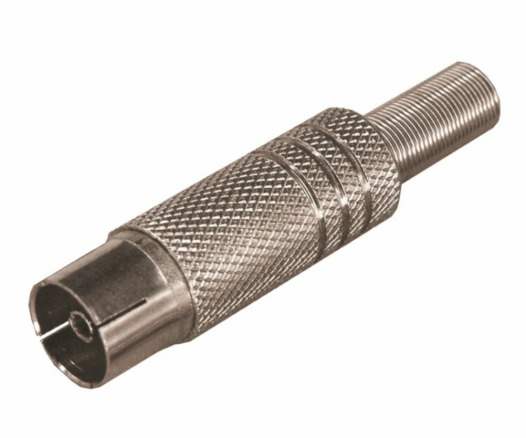 TV-разъем гнездо никелированный c пружиной 05-2014-4