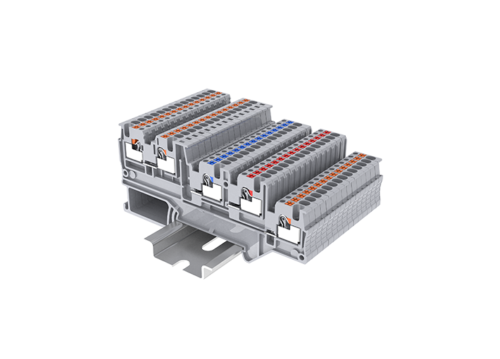 Клемма для подкл. датчик. TPIO1.5-S-4 - Клемма для подключения датчиков, +/-/сигнал, 4 точки подключения, тип фиксации провода: push-in, номинальное сечение: 1,5 мм кв., 13,5A, 250V, ширина: 3,5 мм, цвет: серый, тип монтажа: DIN 35