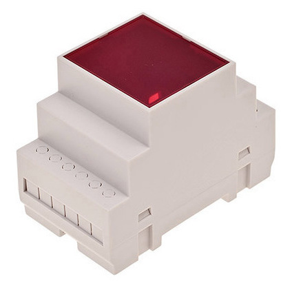 Z107JFCZ PS - Корпус пластиковый на DIN рейку, светло-серый с красным светофильтром