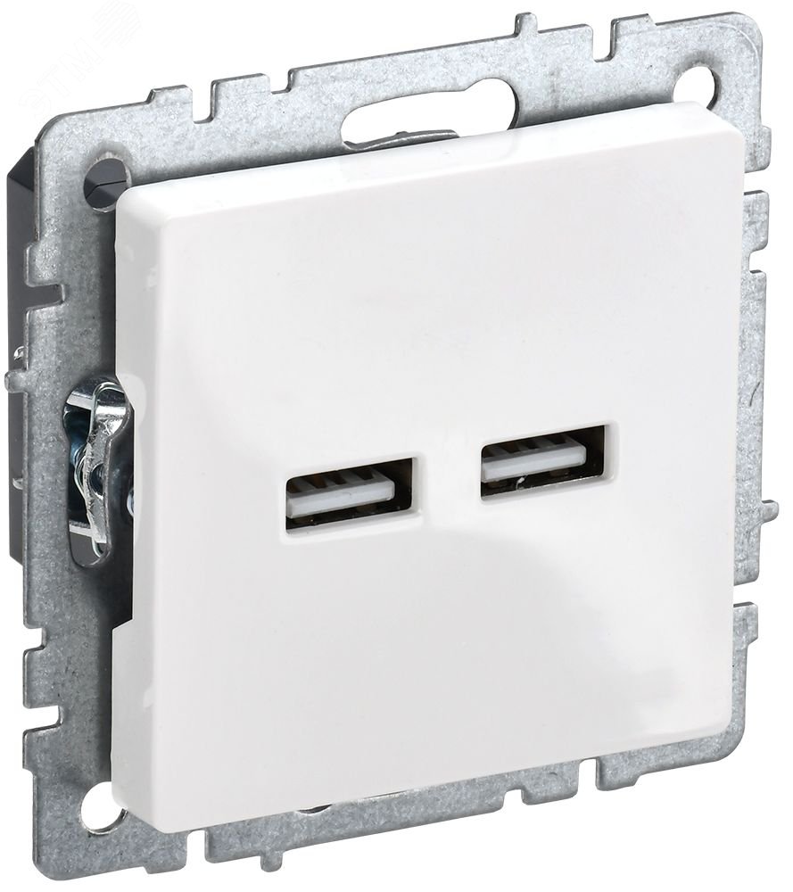 Розетка BRITE USB A+A 3.1А РЮ10-1-БрБ бел. BR-U21-D31-K01