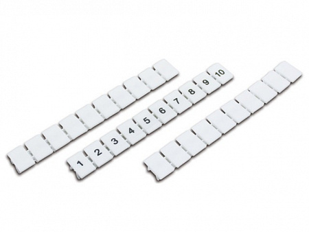 Маркировка  ZB8 - Маркировочные шильдики для клемм производителя UTL, сечением 6 мм кв., 10 шильдиков, цвет: белый