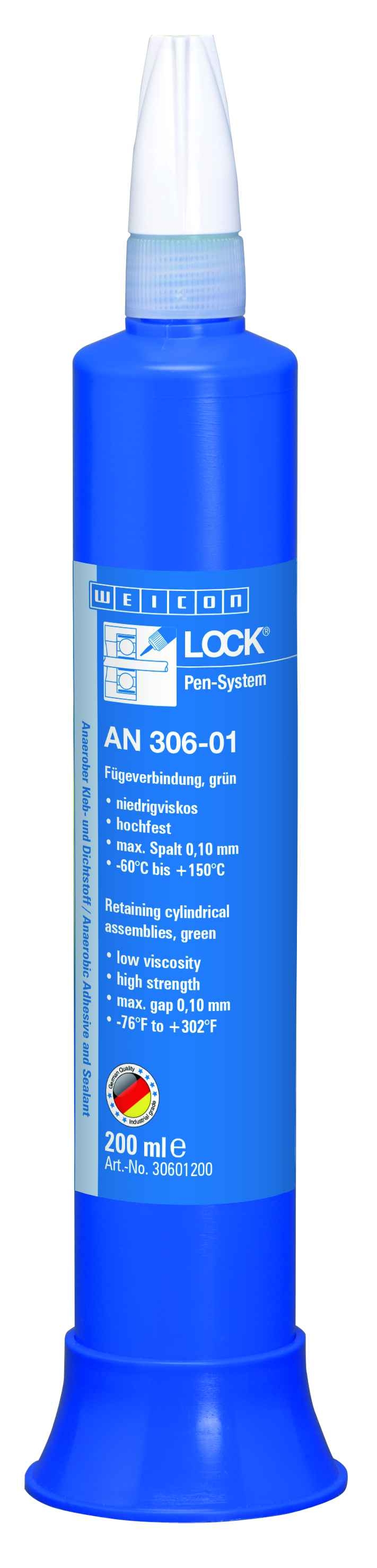 wcn30601200 - 10020017 WEICONLOCK AN 306-01 Фиксатор цилиндрических узлов (200 мл) низкая вязкость, высокая сила фиксации,