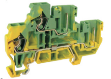 Заземляющая клемма UJ5-2.5WV/2-2JD - Заземляющая клемма, тип фиксации провода: пружинный, номинальное сечение: 2,5 мм кв., ширина: 5 мм, цвет: желто-зеленый, тип монтажа: DIN 35