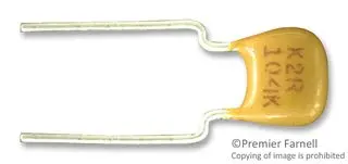 C322C104K1R5TA - Конденсатор керамический 0.1мкФ 100В X7R ±10% радиальный 5.08мм 125°C россыпь
