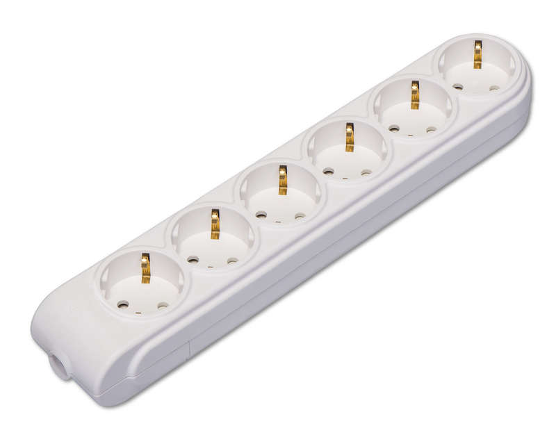 Колодка удлинителя 6-м с заземл. защ. шторки N6210000