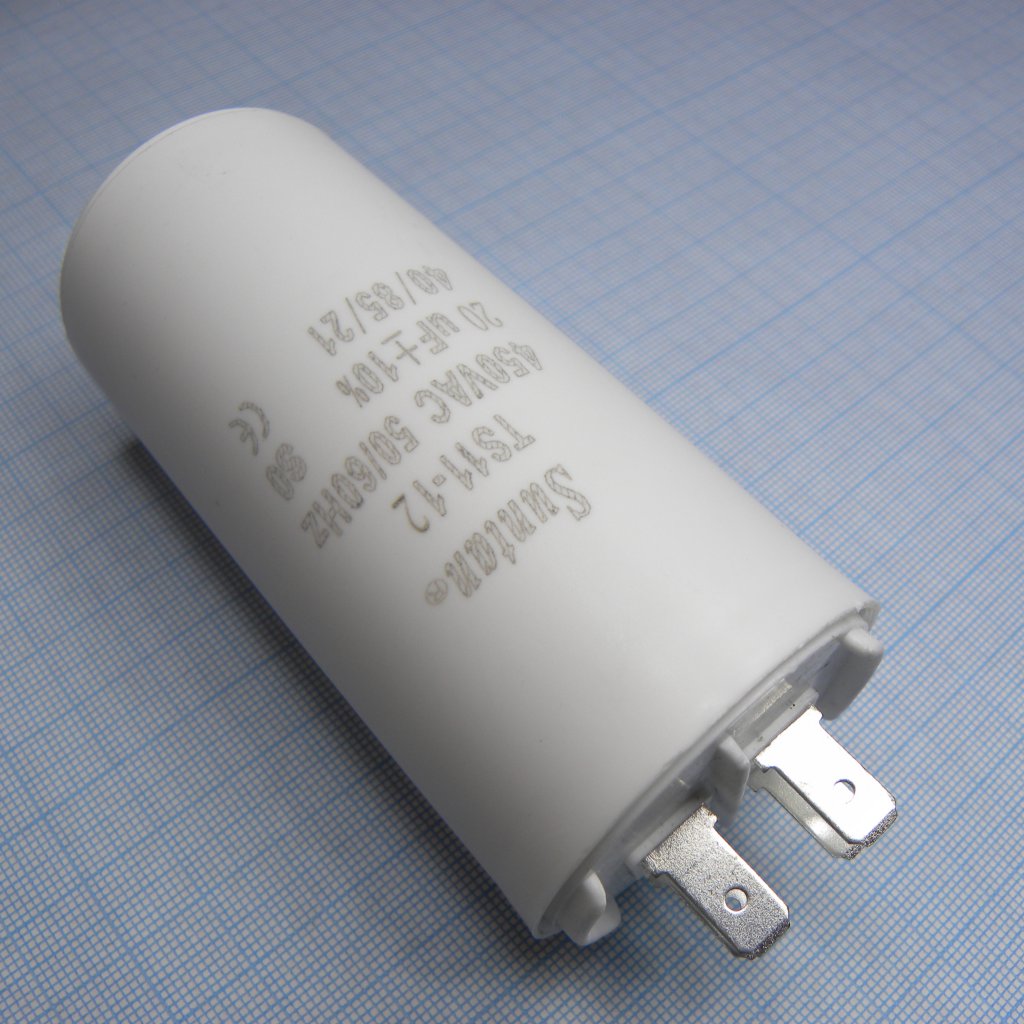 TS1112Q0206JSB000R - Конденсатор металлизированный полипропиленовый 20мкФ 450VAC ±5% (40 X 70мм) 85°C