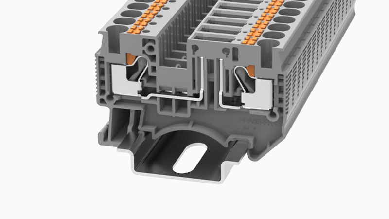 Клемма для подключения модулей DS4-TG-01P-11 - Клемма для подключения модулей, тип фиксации провода: Push-in, номинальное сечение: 4 мм кв., 20A, 500V, ширина: 6,2 мм, цвет: серый, втычная перемычка, тип монтажа: DIN35