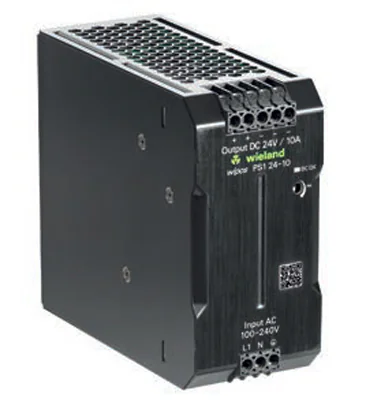 Блок питания WIPOS PS1 24-20 - Источник питания, однофазный, 24 V / 20 A, 480 W; диапазон входных напряжений: 85 – 264 V AC, 90 – 350 V DC; габариты (мм): ширина x высота x глубина: 95 x 125 x 150; вес 1,5 кг; монтаж: на DIN рейку, температура окружающей 
