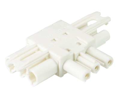 Разветвитель GST18I3V 2P1T SV   WS - Распределительное устройство, 1 вход / 2 выхода, тип: T, 3 полюса, серия gesis GST18i3, номинальное напряжение: 250V, номинальный ток: 20А, цвет: белый