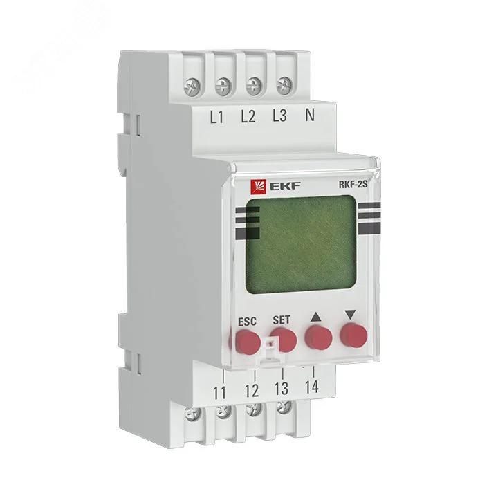 Реле контроля фаз с LCD дисплеем RKF-2S (с нейтралью) rkf-2s