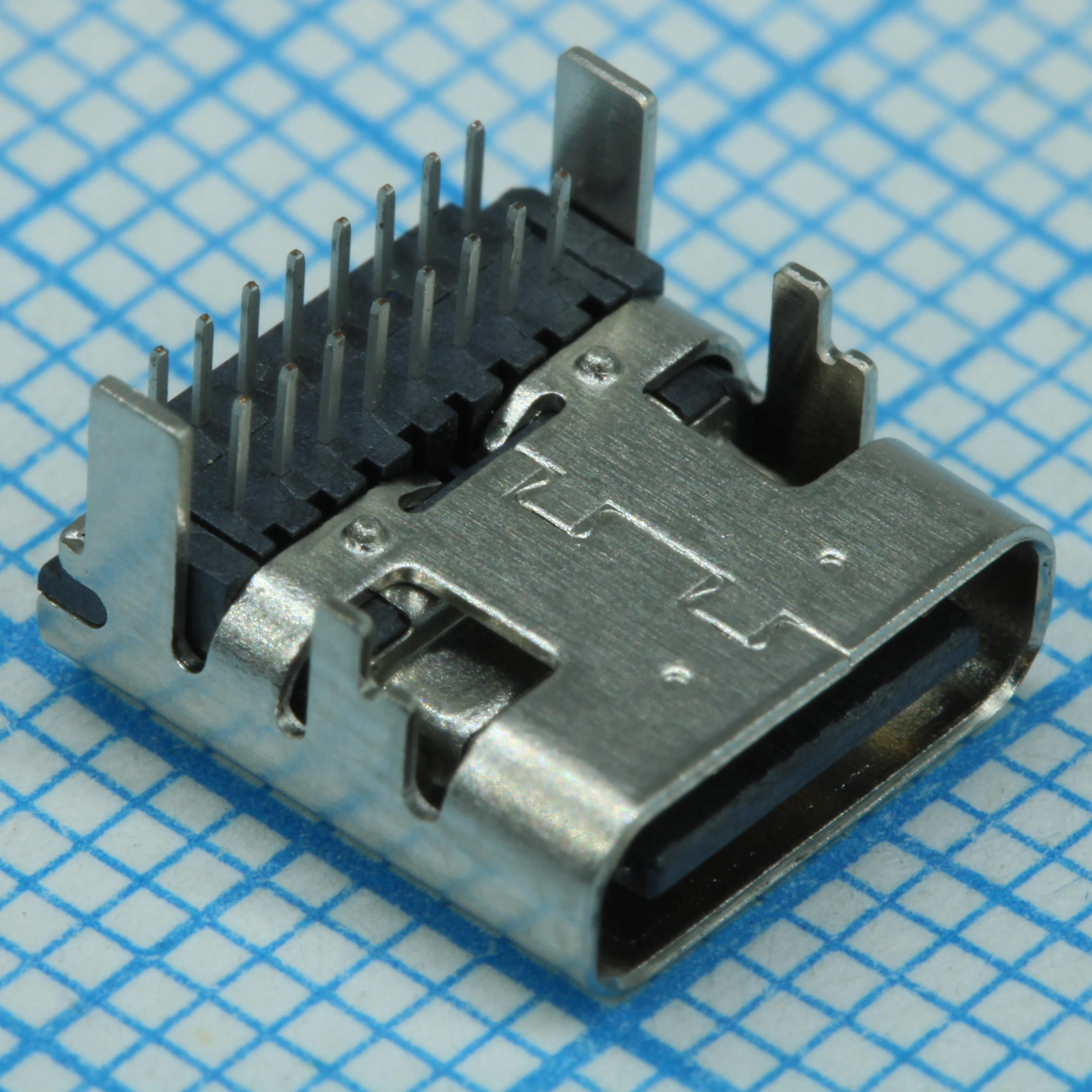 USB4085-GF-A - Разъем USB 2.0 тип С 16 контактов 20 В угловой / гнездо