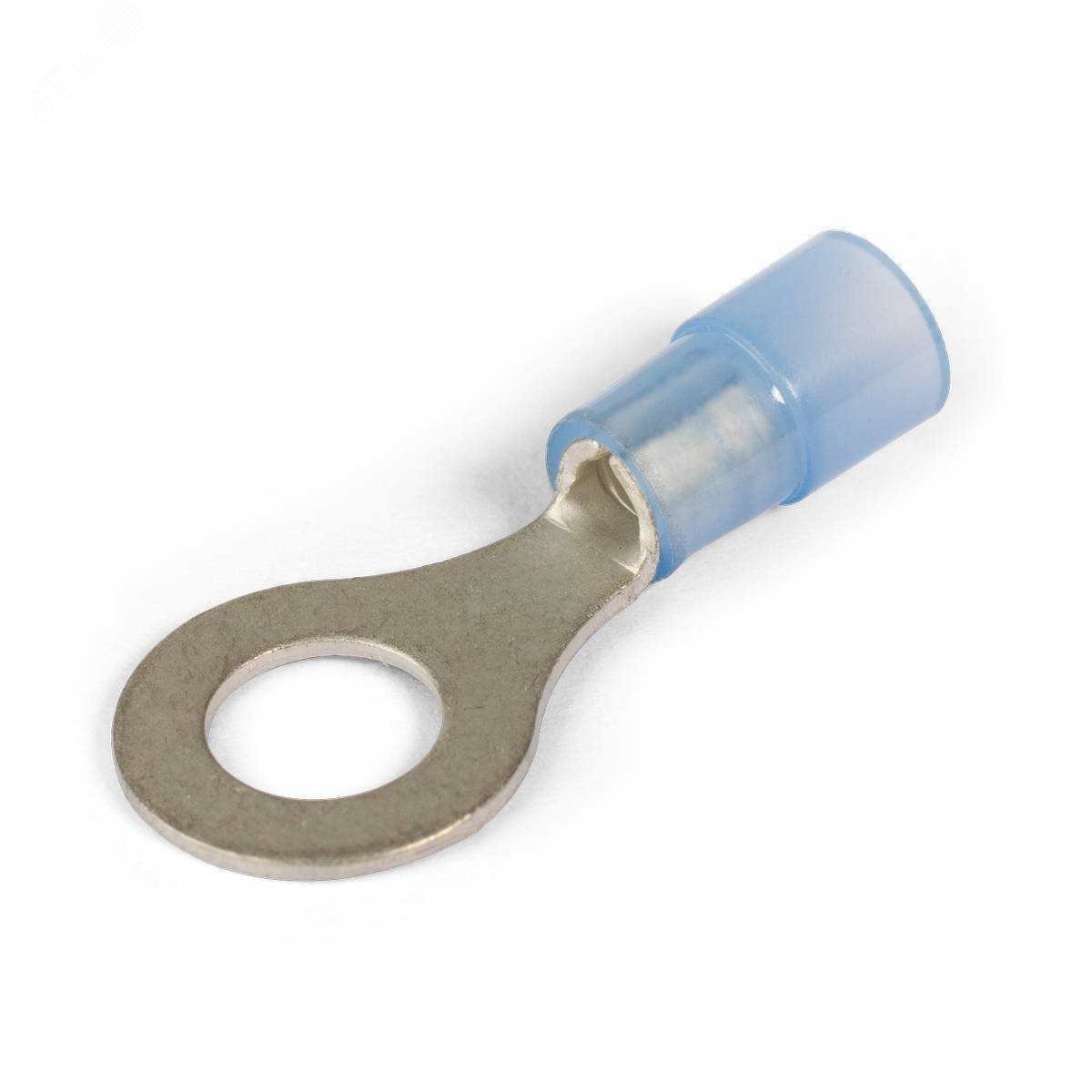 НКИН 2.5-4 - Наконечник кабельный кольцевой изолированный с нейлоновой манжетой, сечение 1-2.5мм2 под М4